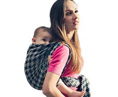 Didymos ttr-564-006 Babytragetuch, Modell Hahnentritt anthrazit, Größe 6, schwarz/weiß