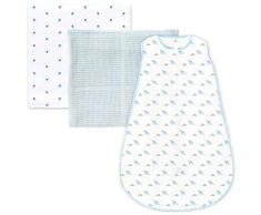 Baby by SwaddleDesigns, Tolles 3-teiliges Baby-Geschenkset, 1 Schlafsack und 2 Decken