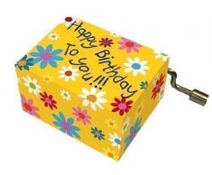 Fridolin 58406 Musikbox Spieluhr Happy Birthday mit Blumen