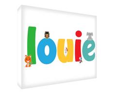 Feel Good Art Gallery verpackt Kinderzimmer Box Leinwand (Louie, mittel, 30 x 40 x 4 cm)