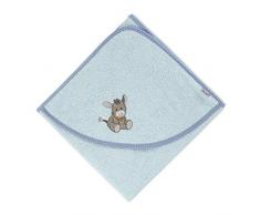 Sterntaler Kapuzenbadetuch Esel Emmi, Alter: ab 0 Monate, 80 x 80 cm, Hellblau