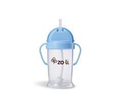ZoLi A-BF12PPB091 Bot Baby Trinkflasche mit Trinkhalm, XL, 280 ml, blau