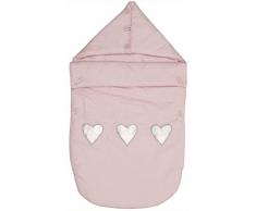 TAFTAN EN-501 Fusssack Herzn, 43 x 80 cm, silber/rosa