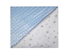Sevira Kids – Kuscheldecke – Baby und Kinder – Minky – Ultra weich – hergestellt in Europa – pflegeleicht, Geschenk zur Geburt – Blau