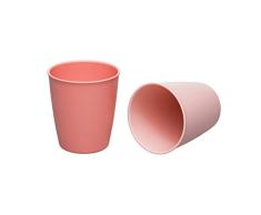 NIP eat green Bio Trinkbecher Baby ab 12 Monate, Melamin und BPA frei, Spülmaschinen- und Mikrowellengeeignet: 2 Stück - Orange