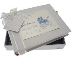White Cotton Cards Kleines FotoalbumGrandparent s Boasting Book (blau Kinderwagen und Wimpelkette)