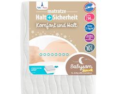 Babysom - Babymatratze Latex | Kindermatratze 70x140cm - Orthopädisch - Atmungsaktiv - Bezug abziehbar - Kaltschaum - Geprüft - Höhe 14cm