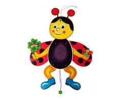 Hess Holzspielzeug 12432 Hampelmann Käfer aus Holz, ca. 40 x 17 x 3 cm