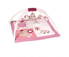 Nattou Krabbeldecke mit Spielbogen und Hängefiguren, Nina, Jade und Lili, 74 x 68 x 45 cm, Rosa