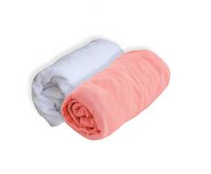 PMP Set Matratzenschoner Polyurethan + Spannbettlaken, Pfirsich 70 x 140 cm