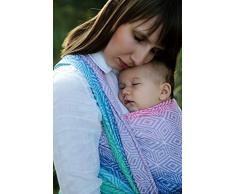 Little Frog 6513 Jacquard Baby Tragetuch, Größe 5, Aurora Cube, mehrfarbig, 260 g