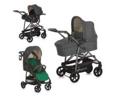 Hauck / Kombi Kinderwagen Set 3 in 1/ Rapid 4 S Plus Trio Set / inkl. Babyschale / Kinderautositz Gruppe 0 für Isofix Base / klein zusammenklappbar / ab Geburt bis 25 kg, Caviar Emerald (Grün)