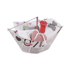 Minene Barquito Geschenkbox, inkl. Body Wandleuchte, Musselin XXL, Bandana, Voile mit Wandleuchte und Herzlein mit Stoff grau