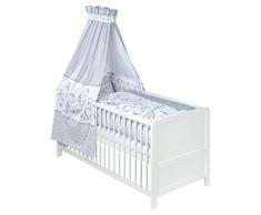 Julius Zöllner 5210316100 Bettset 3teilig, inklusive Nestchen, Himmel und Bettwäsche Safari, 100 / 135 cm + 40 / 60 cm