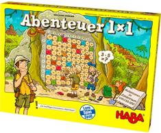 Haba 303717 - Abenteuer 1x1 | Rechen- und Lernspiel zum spielerischen Trainieren des Einmaleins | Multiplizieren im Zahlenraum 1-100 | Cleveres Spielprinzip mit Selbstkontrolle | Spiel ab 7 Jahren