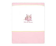 Krabbeldecke und Spieldecke groß 100 x 135 (Eule Rosa)