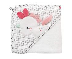 Fehn 057263 Kapuzenbadetuch Einhorn / Bade-Poncho aus Baumwolle mit niedlichem Einhorn für Babys und Kleinkinder ab 0+ Monaten