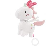 Fehn 057072 Spieluhr Einhorn Aiko – Kuschelige Spieluhr mit herausnehmbarem Spielwerk – Mit Befestigung – Für Babys ab 0 Monaten – Größe: 20 cm