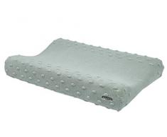 Meyco 2763053a 2-Keil Wickelauflagenbezug Wickelkissenüberzug gestrickt 100% Baumwolle 45x70cm KNOTS Stone Green