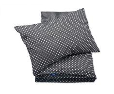 Pepi Leti 685843715719 Herzen auf grau Premium Hochwertige Kinderbettwäsche, mehrfarbig