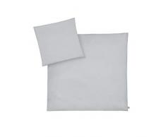 Julius Zöllner Babybettwäsche 80x80 + 35x40 cm, Made in Germany, Piqué Grey