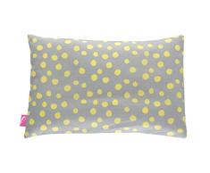 Babykopfkissen Kinderkopfkissen 35x40cm -Öko Tex Standard 100 - inkl. abnehmbarem Bezug aus 100% Baumwolle - Kleckse gelb