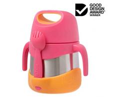 b.box Lunchbox mit abnehmbarem Griff und integrierter Gabel Strawberry Shake, 1 Stück