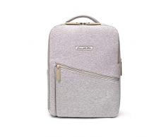 Petunia Pickle Bottom Work + Play Backpack Grey Neopren Kindergartenrucksack mit abnehmbarer Wickelunterlage, modern und funktionell