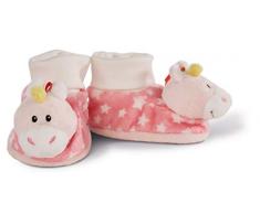 NICI 43655 Baby Booties Unicorn with Rattle, 13 x 7.5 x 7 cm Babyschuhe Einhorn Stupsi mit Rassel, rosa