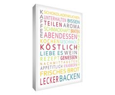 Little Helper DEL128-15G Feel Good Art Wandschmuck Leinwand im modernen typographischen Stil Köstlich, 30 x 20 cm, mehrfarbig