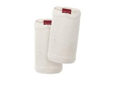 manduca > FumBee < Schultergurtschoner/Gurtpolster für Babytragen Speichelschutz Knabberschutz Biobaumwolle Einfache Befestigung am Schultergurt mit Klett, waschbar (ecru, Classic (Frottee/Canvas))