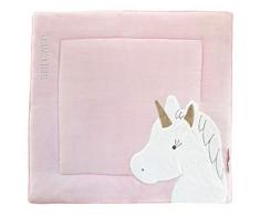 Doudou et Compagnie Laufgittereinlage 100 x 100 cm – Kollektion Tapidou – Motiv Einhorn rosa/Gold