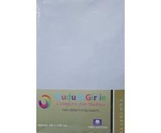 DuDu N Girlie Spannbettlaken für Babybett, Baumwoll-Jersey, Weiß, 2 Stück