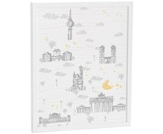 Eiffel Baby Deutschland Wandbild 40 x 50 cm grau