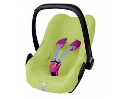ByBoom - Universal Sommerbezug, Schonbezug aus 100% Baumwolle, für Babyschale, Autositz, z.B. Maxi Cosi CabrioFix, City, Pebble; Designed in Germany, MADE IN EU, Farbe:Limette