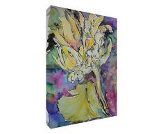 Feel Good Art VJ-ARTICHOKE1216-15IT Pazzo Artischocke Bild auf Leinwand, originelles Gemälde, stilisiert, Künstler Val Johnson 78 x 115 cm Mehrfarbig