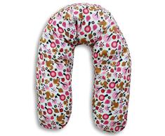 Ideenreich 2247 Stillkissen Eichhörnchen, 190 x 40 cm, rosa Öko-Tex Standard 100 Klasse1