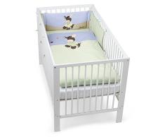 Sterntaler Bett-Set, Kopfkissen, Bettdecke und Bett-Nestchen, Esel Emmi, Alter: Für Babys ab der Geburt, Grün/Blau