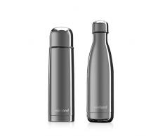 Set Isolierkanne 500ml+Isolierflasche 500ml Mybaby&Me Silver