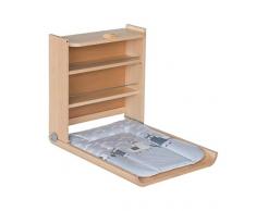 Geuther - Wand-Wickelregal Wanda, TÜV geprüft, inkl. Wickelmulde, natur, Lama