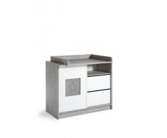 Schardt 055802200 Wickelkommode Eco Star, mit Wickelaufsatz