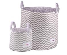 Minene Aufbewahrungskorb aus Stoff, faltbar, verschiedene Größen erhältlich
