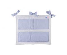 Robert Osswald 1.1.5.1.1.1.1-K05-07 Utensilo mit Taschen - 75cm x 70cm - für das Kinderbett, grau