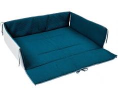 Ideenreich 2551 Laufgittereinlage Waffel Petrol 100x100, blau