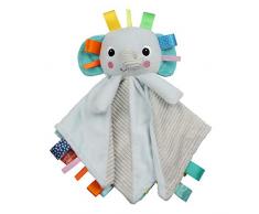 Bright Starts, Schmusedecke, Elefant, mit Taggies, leicht zu halten, beruhigend, perfekt für unterwegs, aus hochwertigem Material