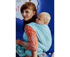 Little Frog 6448 Jacquard Baby Tragetuch, Größe 5, Lovely Azure, blau, 320 g