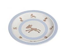 Lässig Teller mit Silikon hellblau