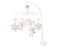 Fehn 154610 Musik-Mobile Schaf – Spieluhr-Mobile mit niedlichen Schafen, Sonnen & Wolken zum Lauschen & Staunen – Zum Befestigen am Bett für Babys von 0-5 Monaten – Höhe: 65 cm, ø 40 cm