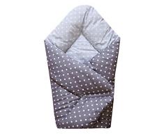 Cosing 331-017-145 Baby Wenden Einschlagdecke Babyhörnchen Schlafsack Sleeplease Punkte, grau