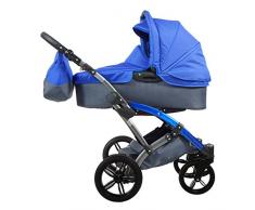 Knorr-Baby 3100-04 Kombikinderwagen Voletto Sport, grau-blau
